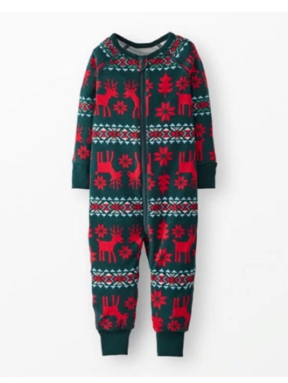 Hanna Andersson Deer Deer on Green Sleeper NWT